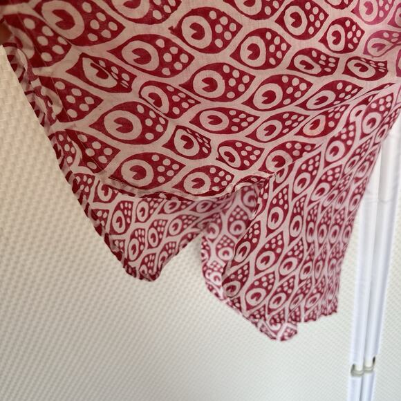 Oliphant Ombre Tunic Top Beach Cover Up Pink Small Boho Art To Wear - Picture 5 of 9